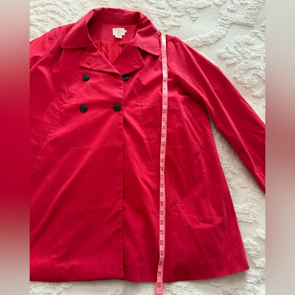 ALICE & UO MINT CONDITION COTTON SWING TRENCH SZ LARGE IN PEONY RED - Picture 5 of 8